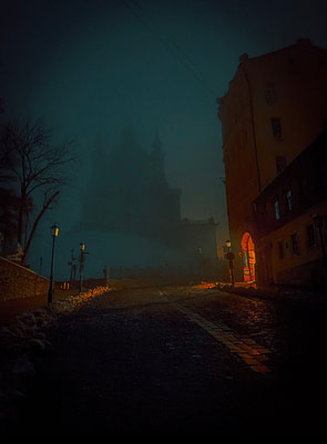 Kiev realist photogtrapher misty night