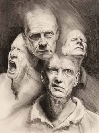 USA graphite on paper
