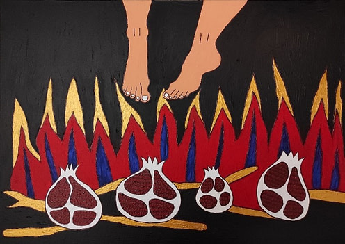 Paining by Ukrainian artist Olena Kayinska